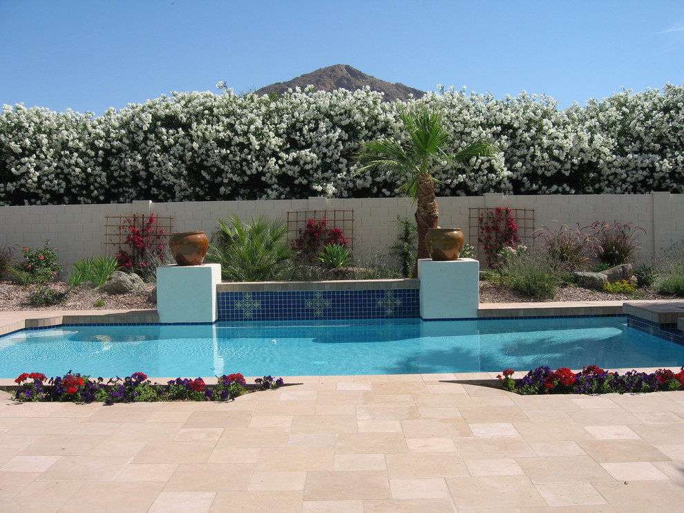Inspiration for a mediterranean pool in Phoenix.