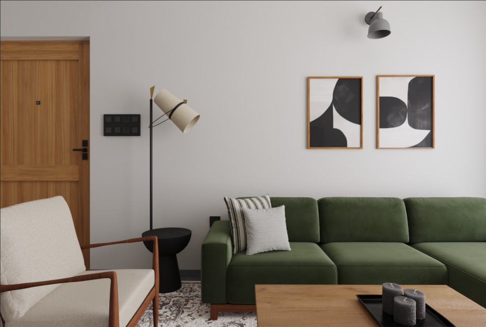 Визуализация гостиной. Работа выполнена в 3dmax + Corona Render