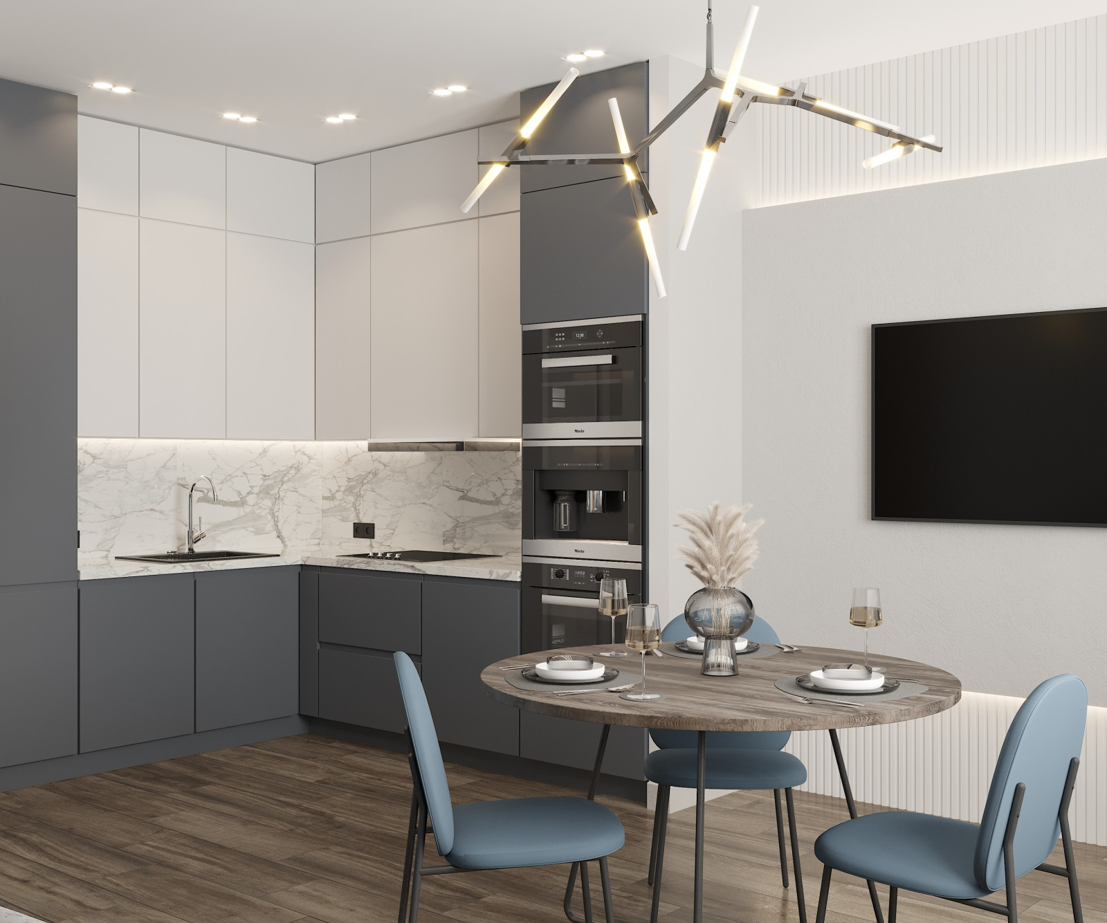 Кухня-гостиная 25 кв.м в г. Белгород