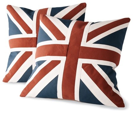 Old Hickory Tannery Union Jack Pillows