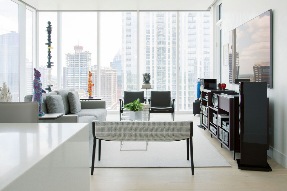 Independent Eclectic Contemporary Living Room Austin by Skelly