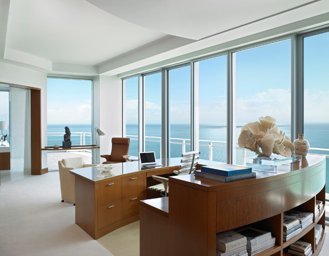 Ocean Penthouse Miami Beach - Contemporary - Home Office - Miami - by ...