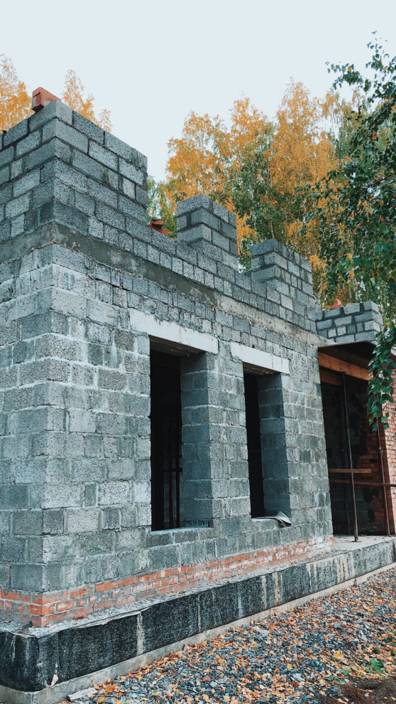 Возведение стен 2-го этажа