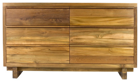 Benett Dresser Natural Finish Solid, Reclaimed Teak Double Dresser
