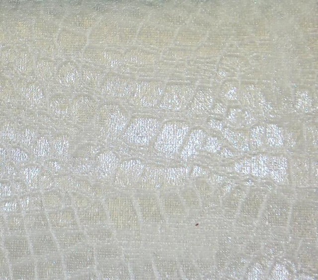 Crocodile White Velvet Fabric