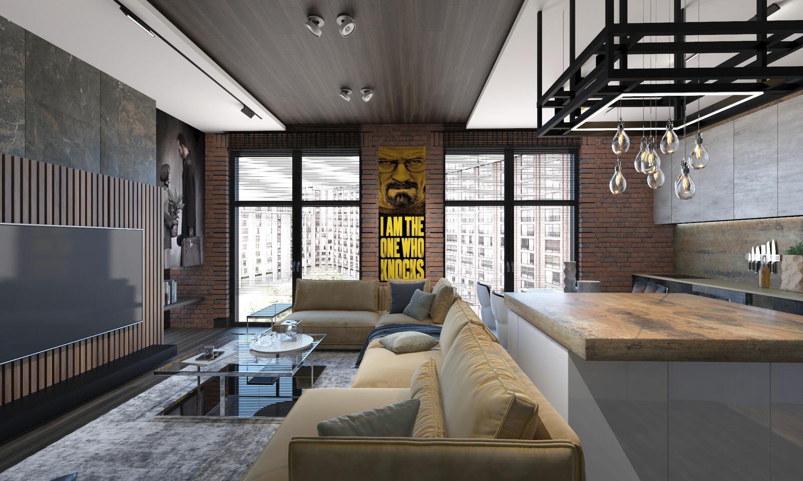 Гостиная-кухня