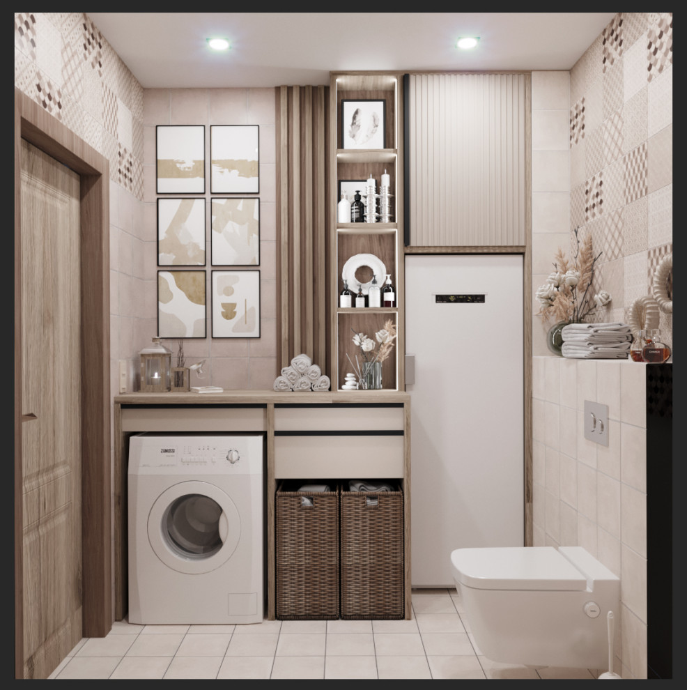 Дтзайн интерьера детской комнаты и двух санузлов в квартире в Екатеринбурге