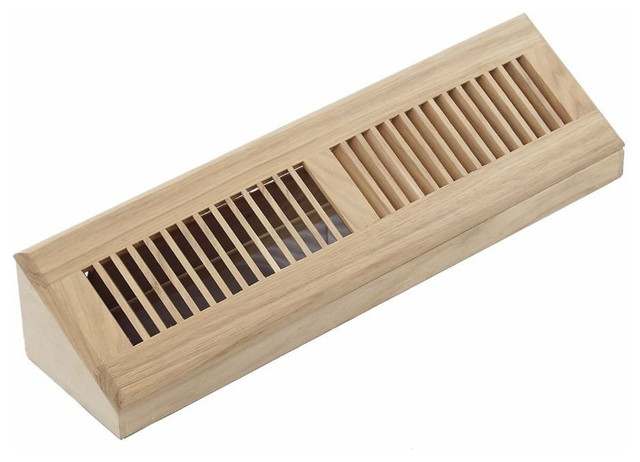 Hardwood Vent Baseboard Diffuser Wall Register Unfinished Red Oak Hardwood Vent Baseboard Diffuser Wall Register Unfinished 18