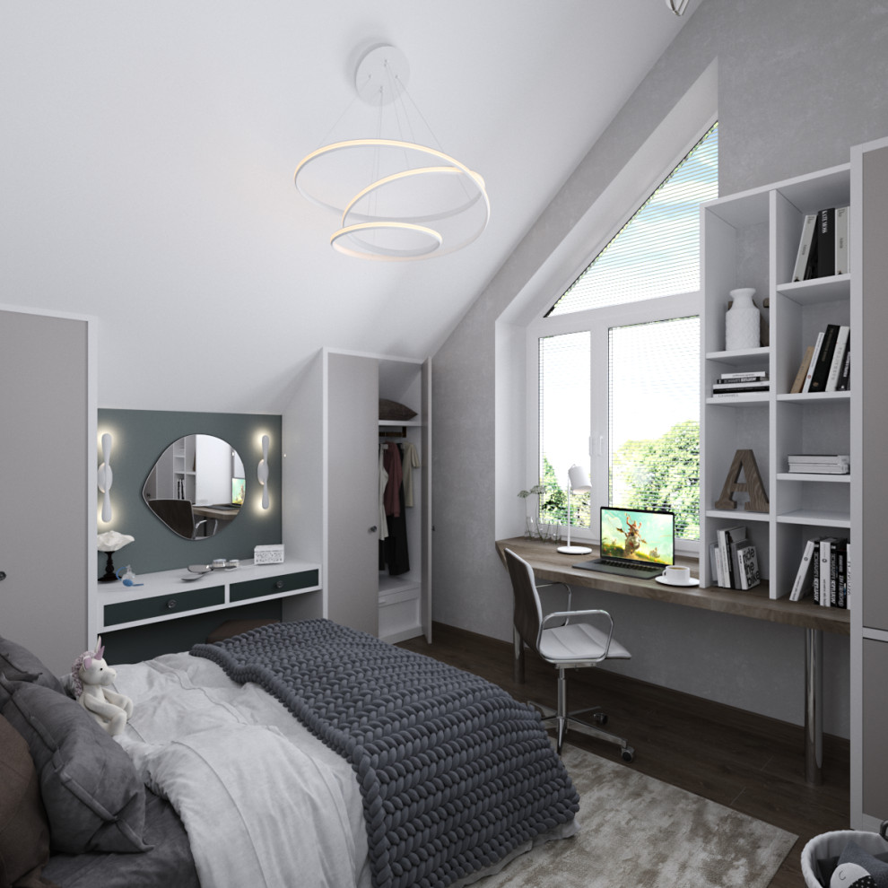 Двухэтажный дом с мансардным этажом