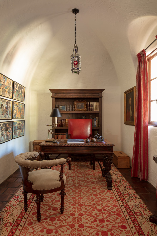 Photo of a mediterranean home office in Other.