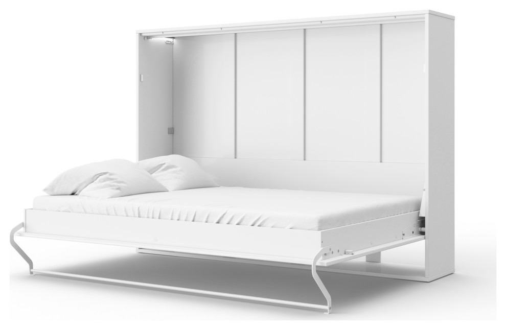 Contempo Horizontal Wall Bed, European Full XL size Contemporary
