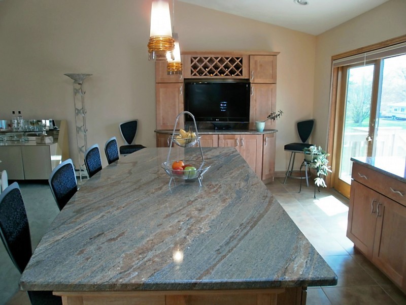 Giallo Vyara Granite Countertops Contemporary Kitchen