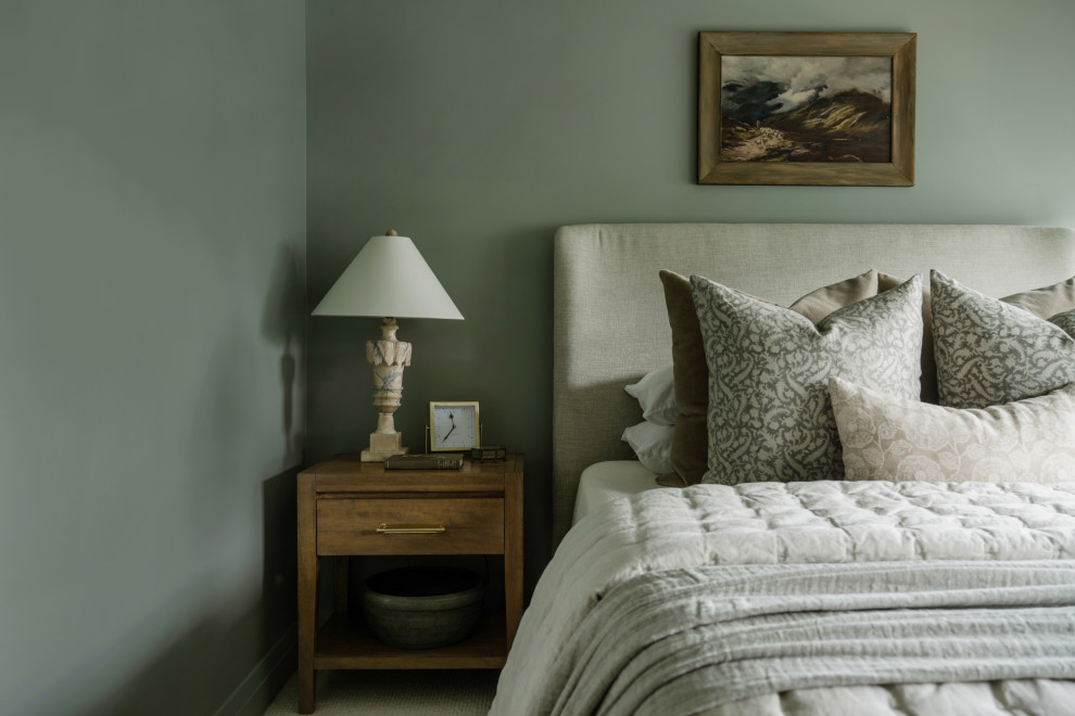 Kirkland New Construction - Example of a transitional bedroom design in Seattle