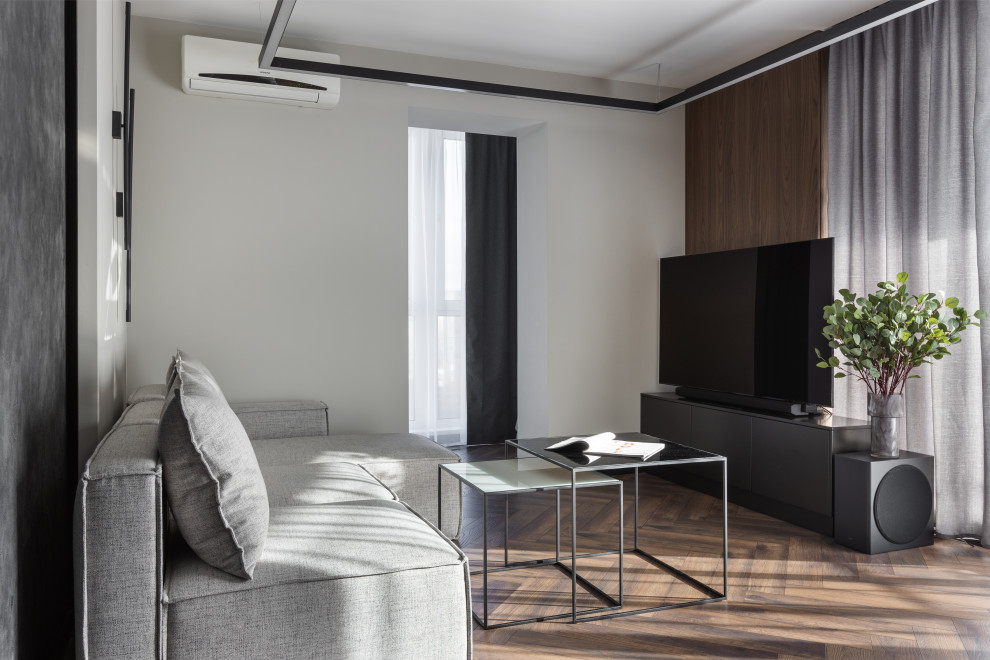 Минималистичная кухня-гостиная