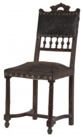 Antique Leather Dining Chair