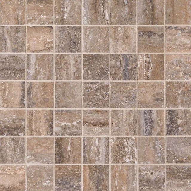 Veneto Noce 2x2 Mosaic Matte Veneto Veneto Traditional Wall
