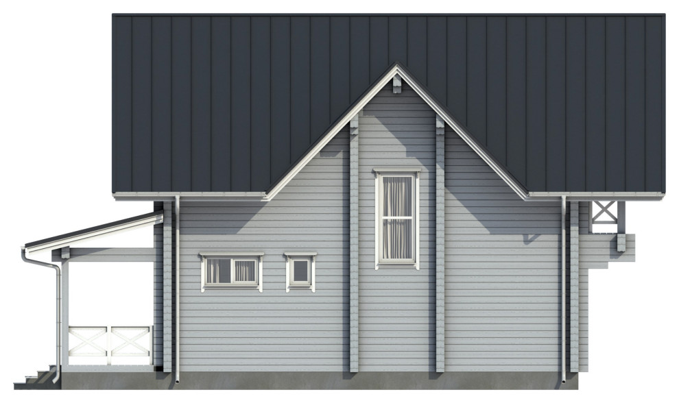 Деревянный дом по проекту 56-ПБ