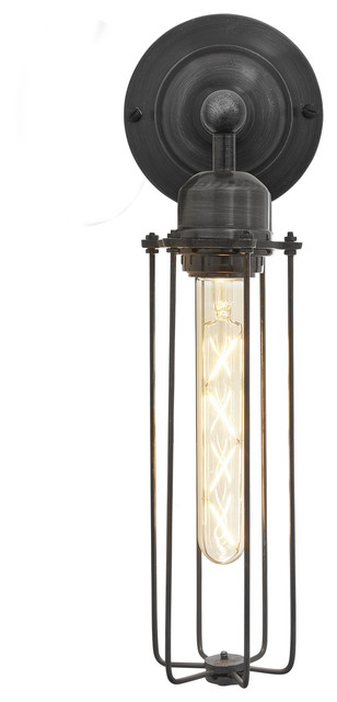 Orlando Cylinder Wall Light - 3 Inch, Pewter