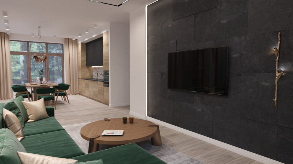 Кухня-гостиная в частном доме