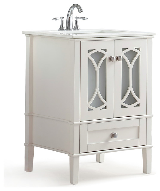 Zinnia Bath Vanity With White Quartz Marble Top Transitional Zinnia Bath Vanity With White Quartz Marble Top 25
