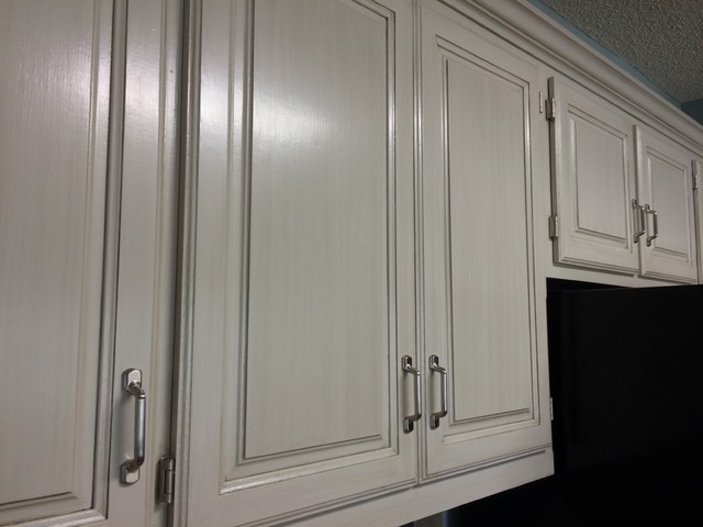 Cabinets Golden Oak To Light Gray Glaze Contemporary Kitchen