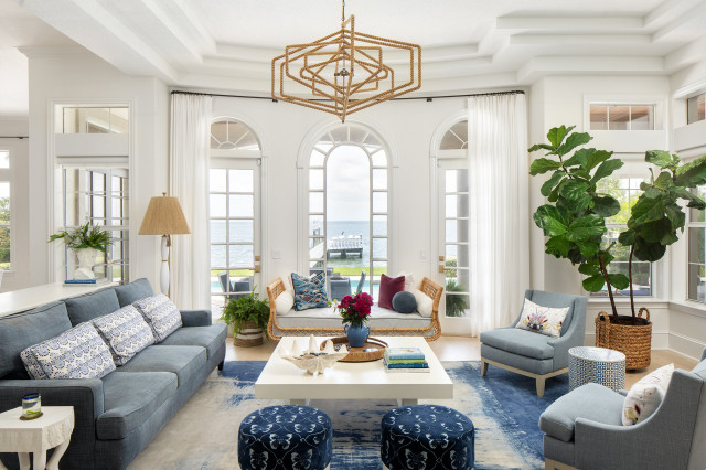 Beach Style Living Room maritim-wohnbereich
