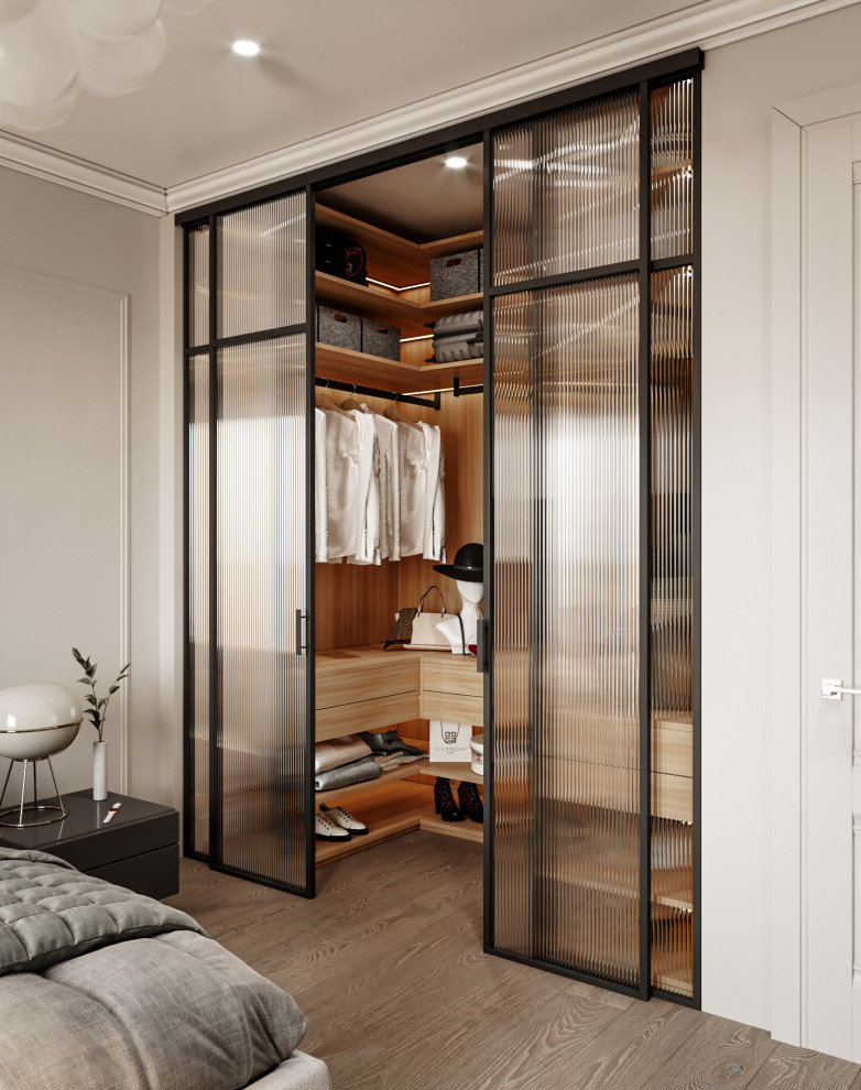 Дизайн-проект мастер спальни и гардеробной в неоклассическом стиле, г. Москва