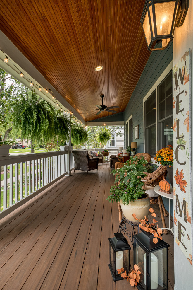 fall decorated front porch