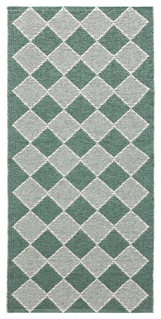 Dialog Woven Vinyl Floor Cloth, Green, 150x200 cm