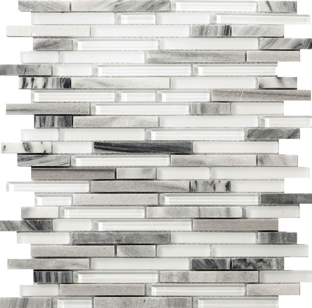 Lucente Grazia 12 X13 Glass Linear Mosaic Tile Set Of 10 Contemporary Mosaic Tile By Emser Tile