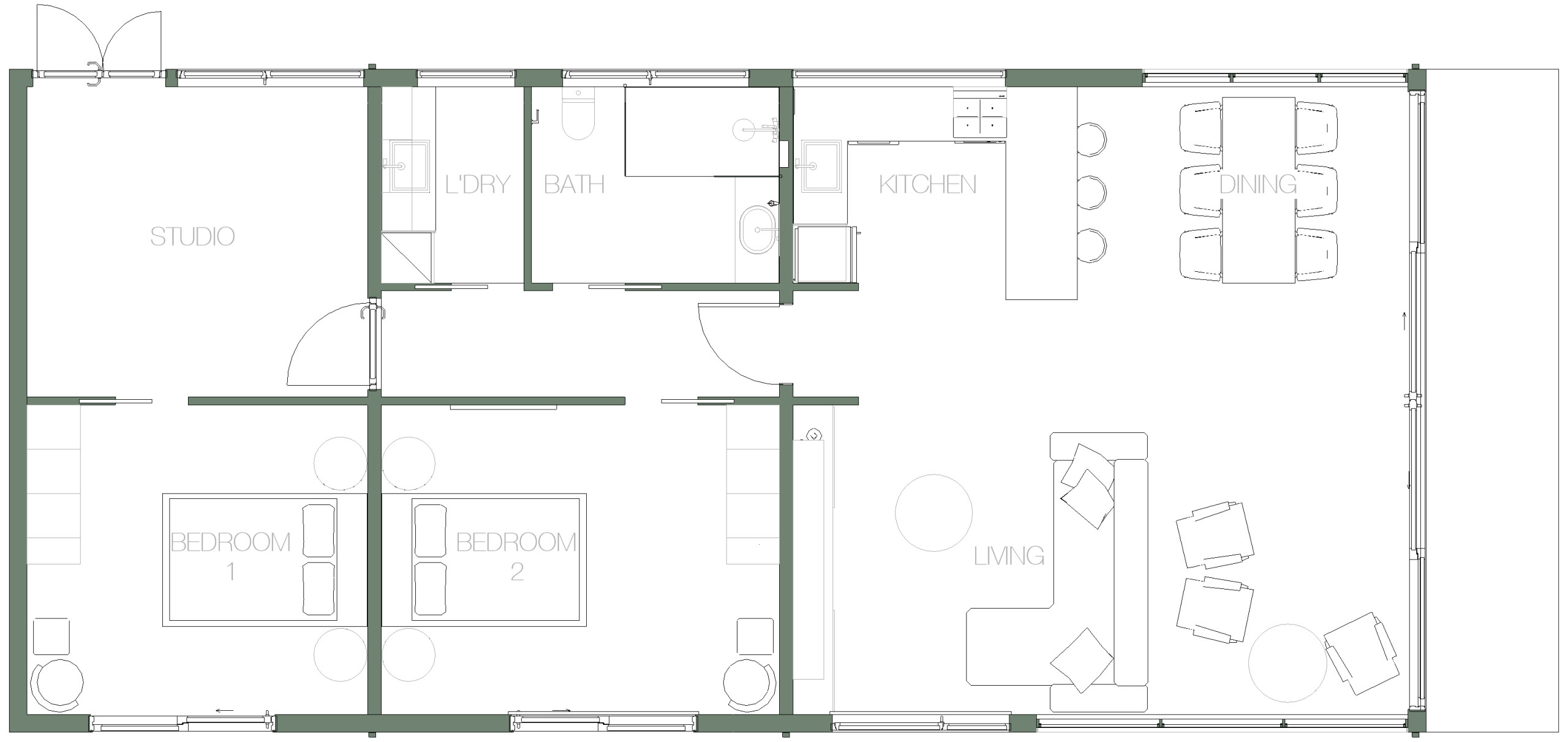 2 bed