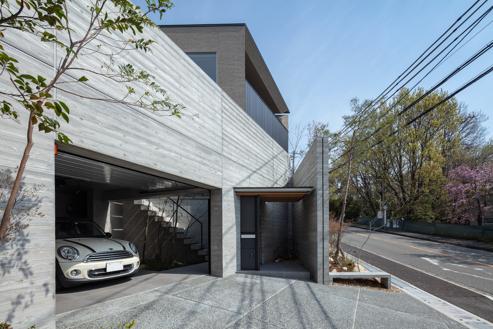 Design ideas for a modern garage in Kobe.