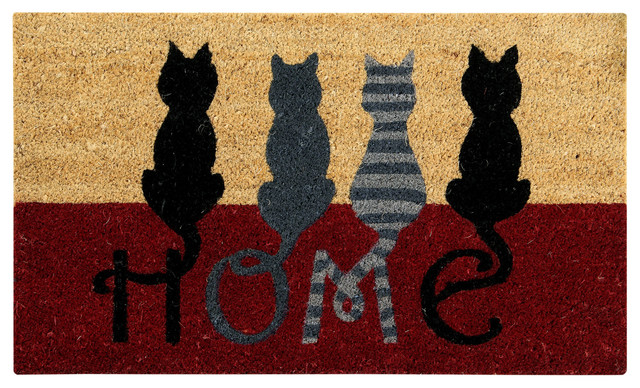 Cat Home Coir Door Mat Contemporary Doormats By Better Trends