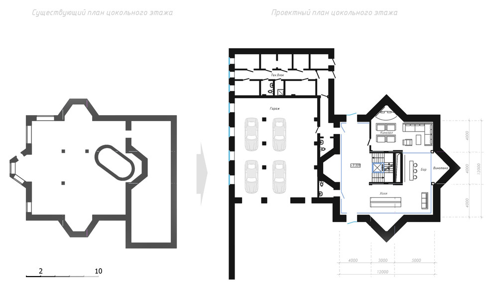 В центре города у рощи.