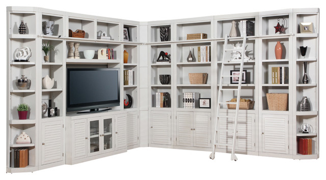 Boca 11 Piece Corner Library Bookcase Wall Unit Cottage White Boca 11 Piece Corner Library Bookcase Wall Unit Cottage White Beach Style Bookcases By Warehouse Direct Usa