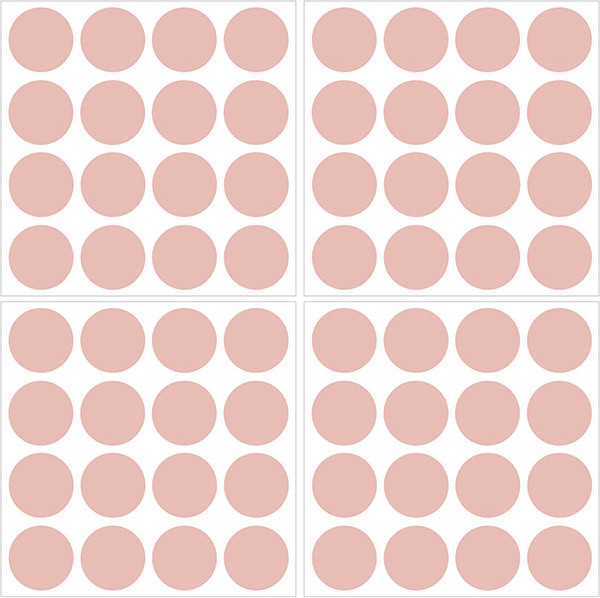 Metallic Rose Gold Dots Wall Art Kit Set Of 2