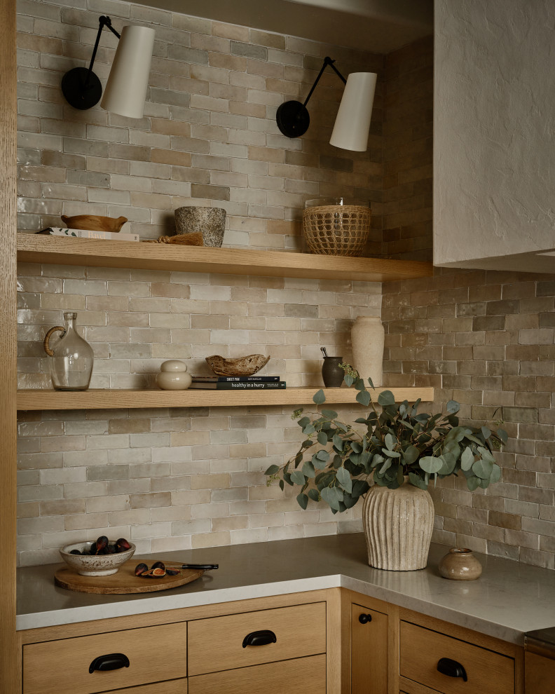 Tuscan kitchen photo in Los Angeles
