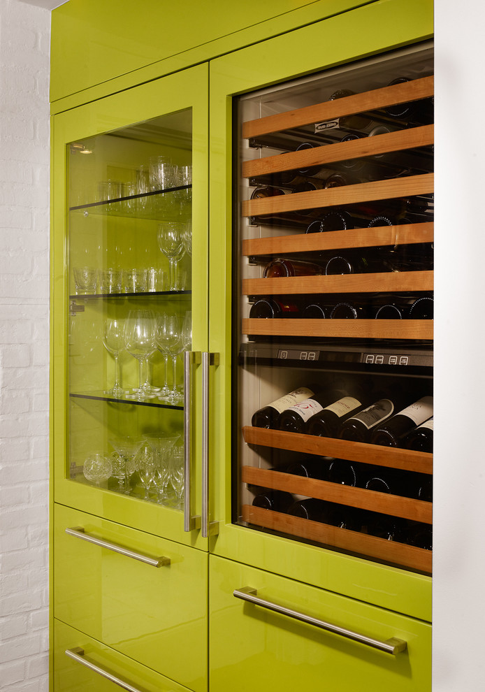 Design ideas for a modern wine cellar in Austin.