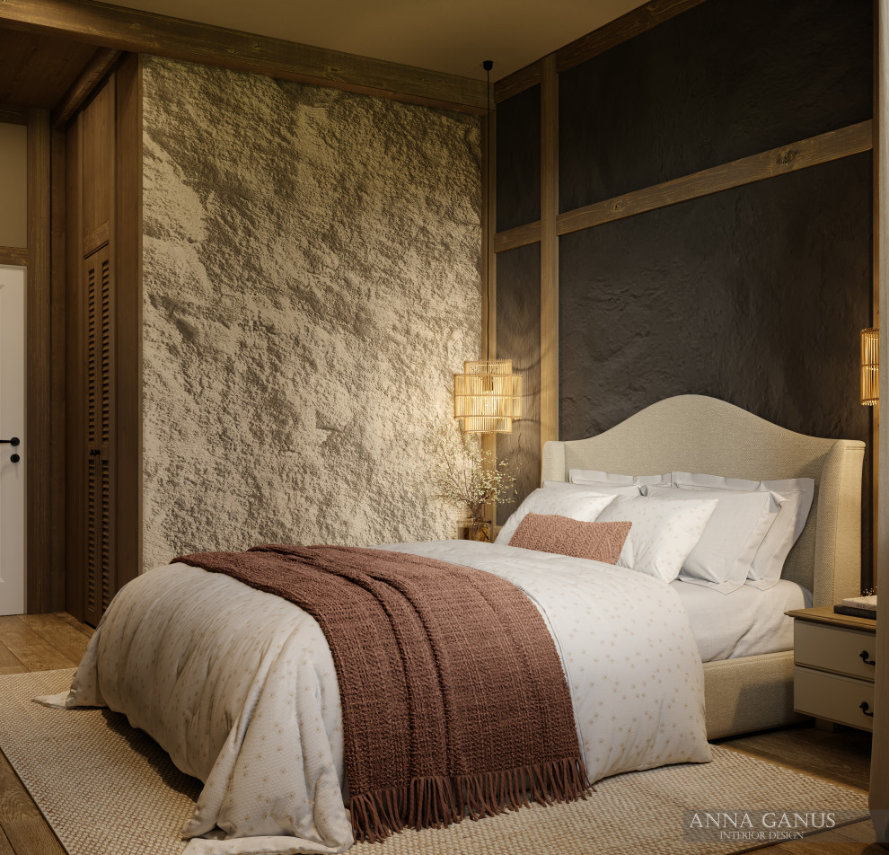 Домик в деревне в природных оттенках.