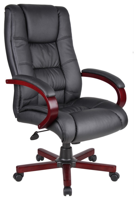 Boss Office High Back Executive Office Chair in Mahogany - Contemporary ...