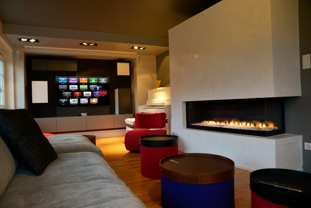 R&eacute;novation d'un salon existant contemporary-living-room