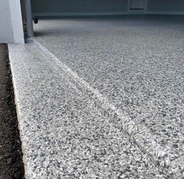 Epoxy Garage Floor and Painting Walls Traditional Garage Salt