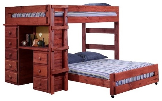 Henderson Full Over Loft Bed With, Full Over Bunk Beds With Drawers