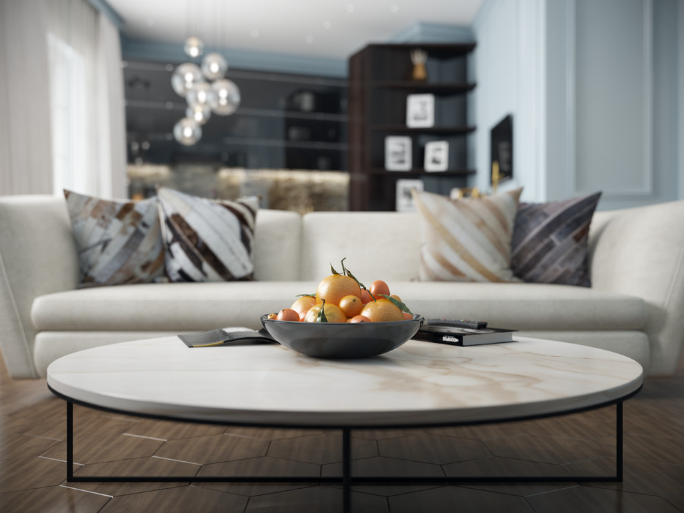 ЖК «Донской Олимп». Дизайн гостиной в парижском стиле