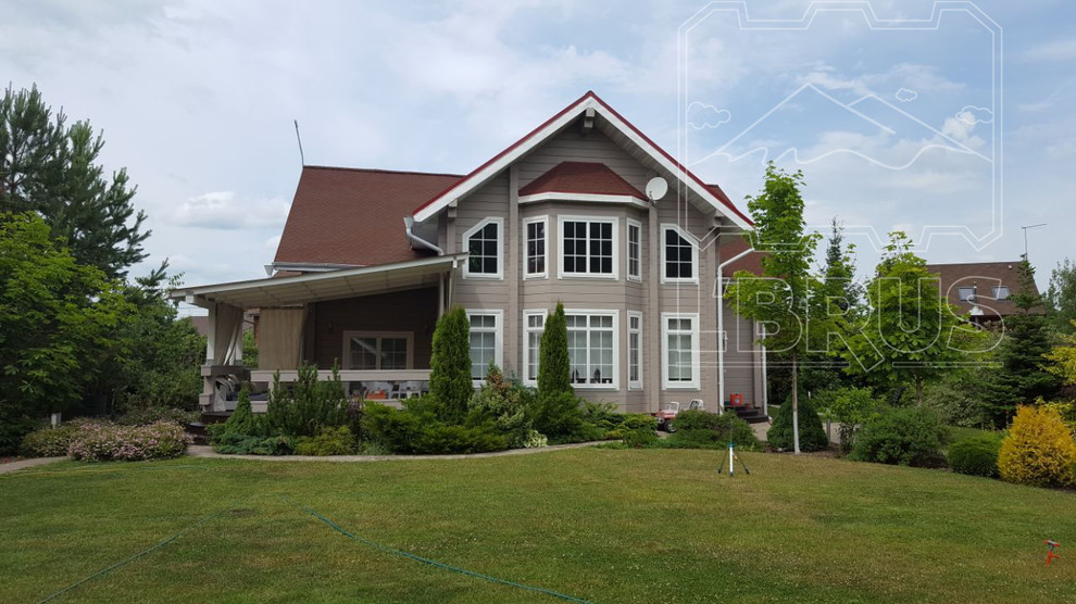 Стильный дома из клееного бруса в московской области