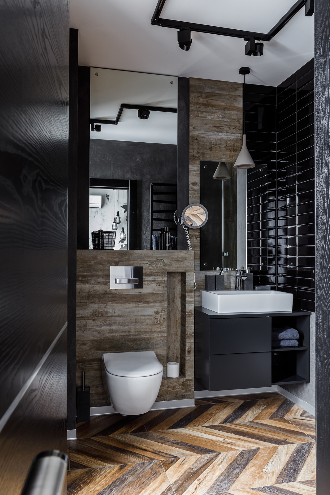 Фото ванной комнаты реализованного проекта квартиры ЖК "Центральный"