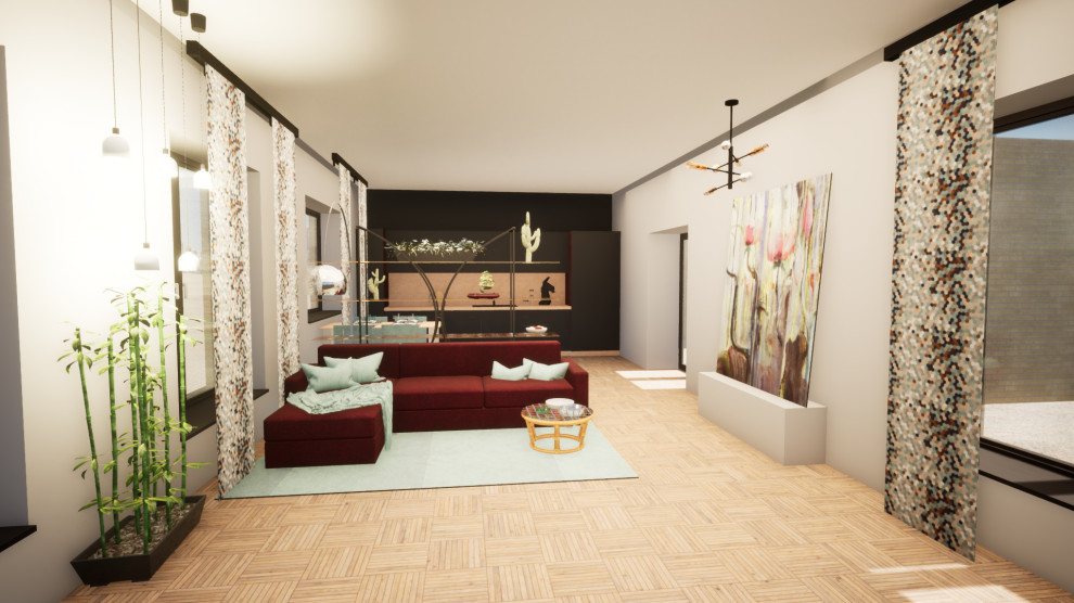 Дизайн-проект кухни-гостиной