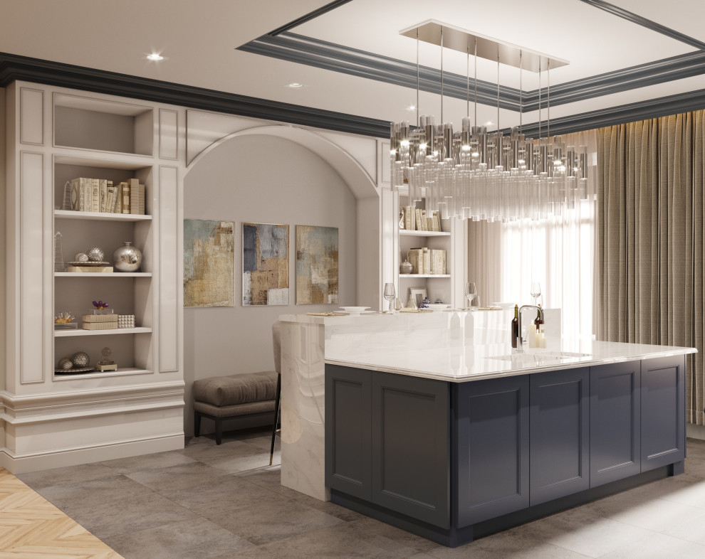 Роскошь и функциональность – секрет современной кухни-гостиной