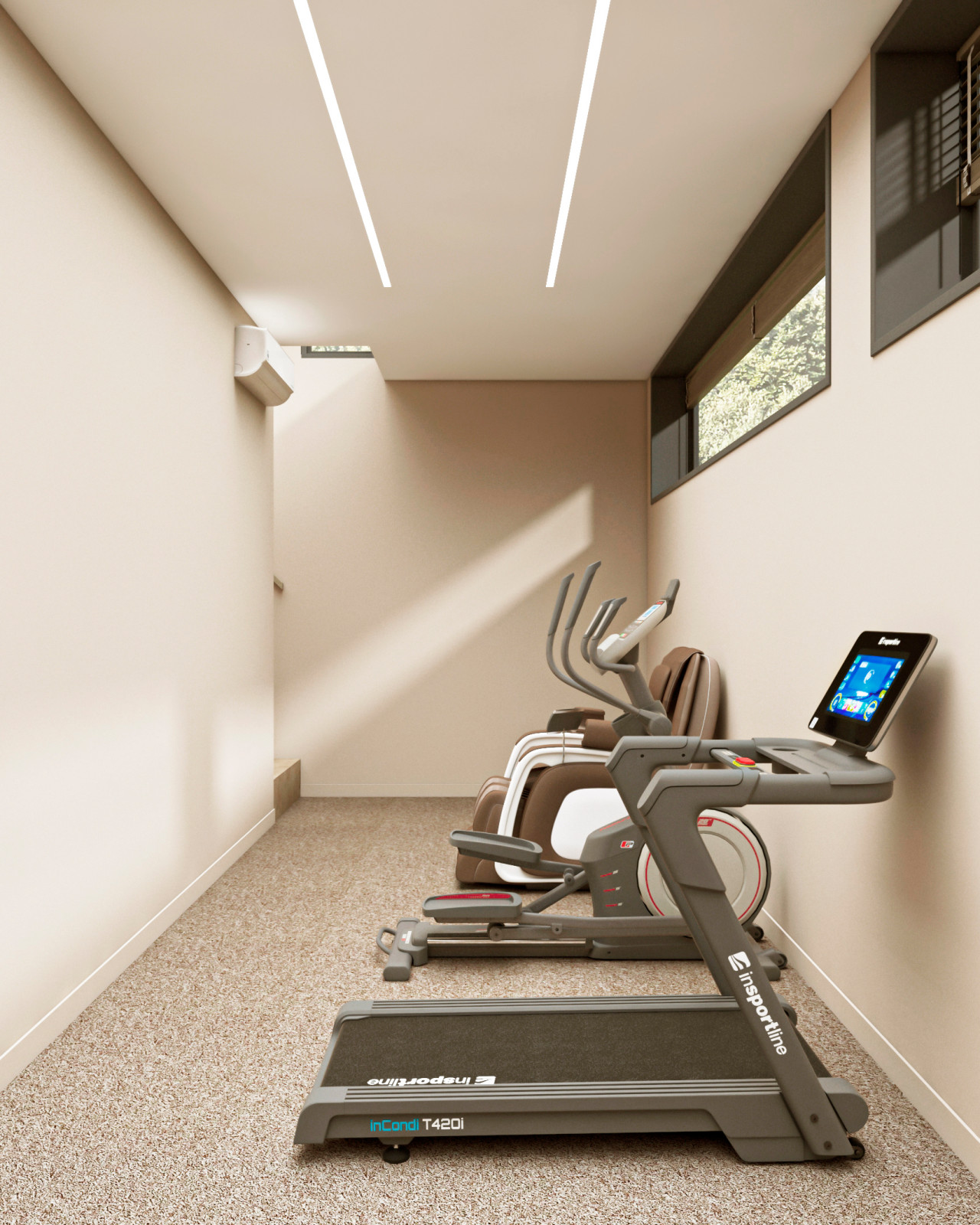 Двухэтажный жилой дом с видом на горы.