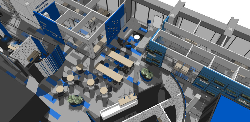 коворкинг в синем